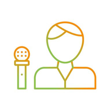 Eşsiz Erkek Anchors Vektör Satır Simgesi