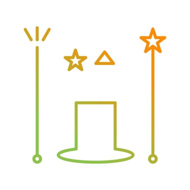 Eşsiz Sihirbaz Vektör Satır Simgesi