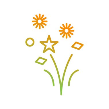 Eşsiz Havai fişek Vektör Satır Simgesi