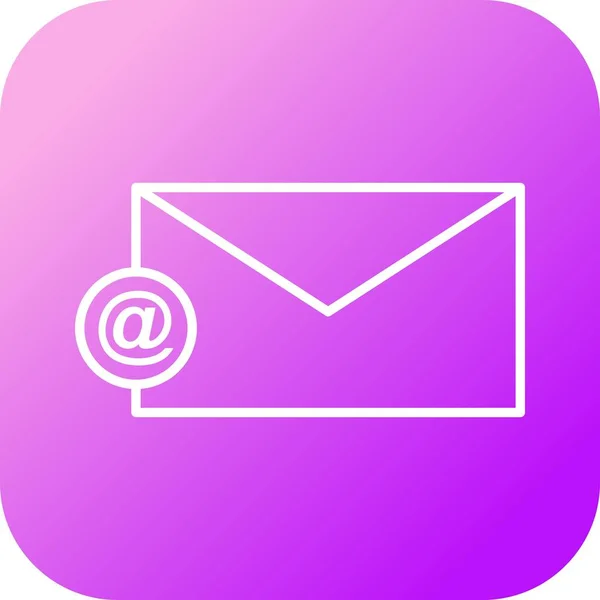 Einzigartiges Mail Vector Line Icon — Stockvektor