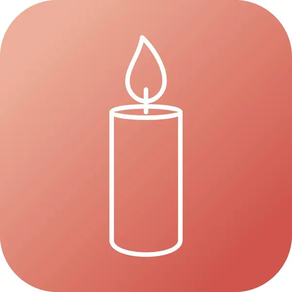 Unique Candle Line Vector Icon — Stock Vector