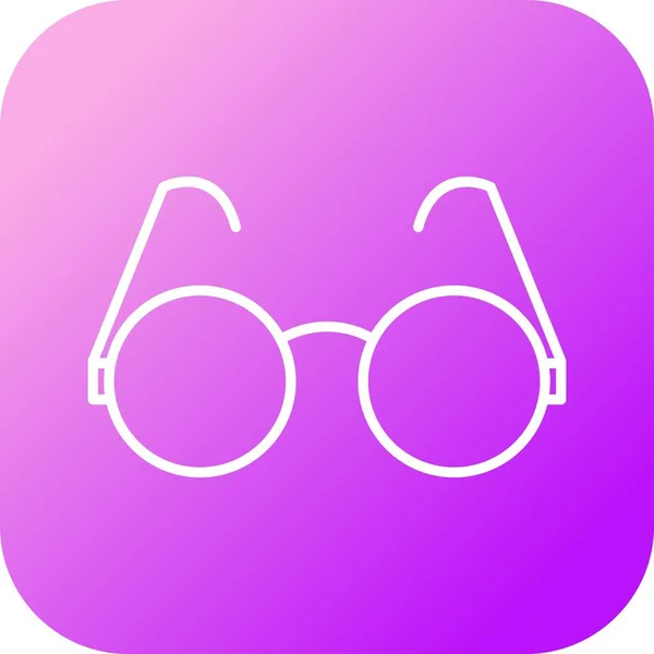 Ochelari Soare Unici Vector Line Icon — Vector de stoc