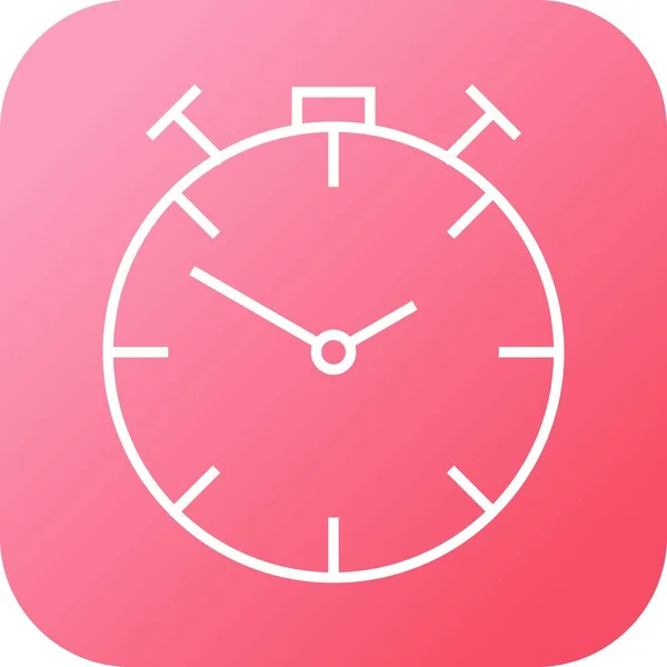 Reloj Único Vector Line Icono — Vector de stock