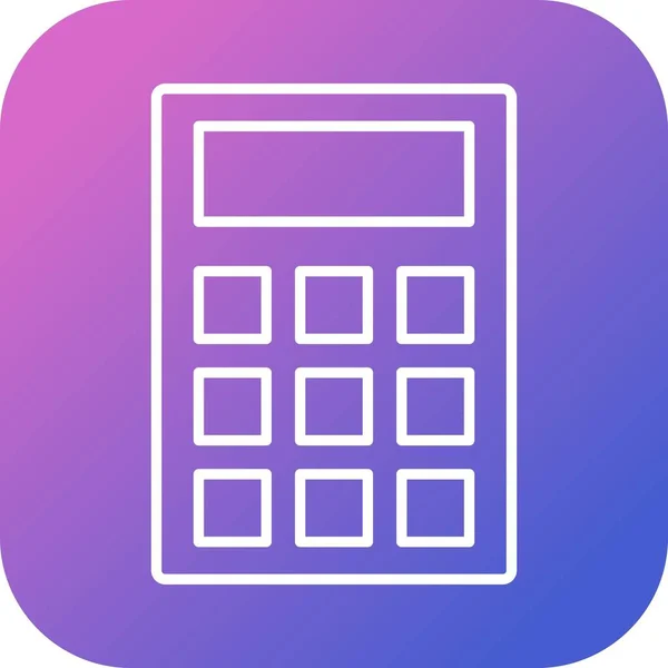 Einzigartiges Calculator Vector Line Icon — Stockvektor