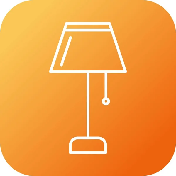 Unieke Lamp Vector Line Icon — Stockvector