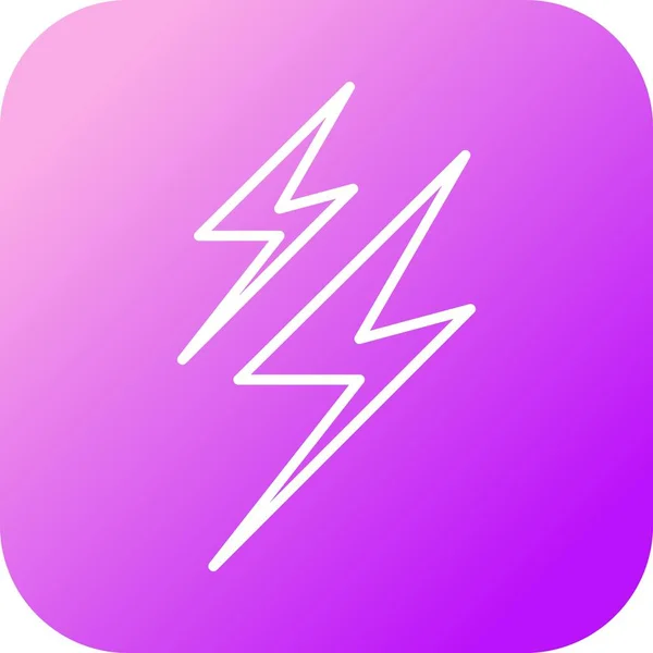 Unique Lightning Vector Line Icon — Stock Vector