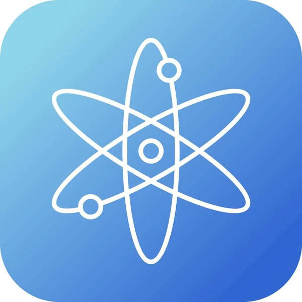 Einzigartiges Atom Vector Line Icon — Stockvektor