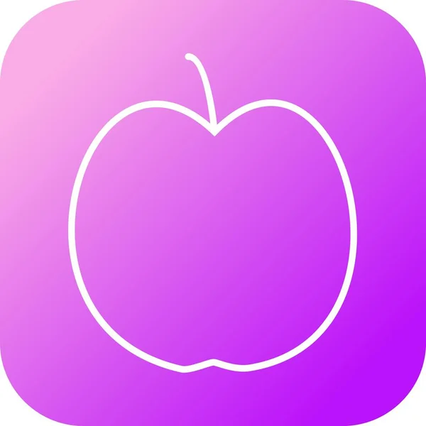 Icono Único Línea Vectorial Apple — Archivo Imágenes Vectoriales
