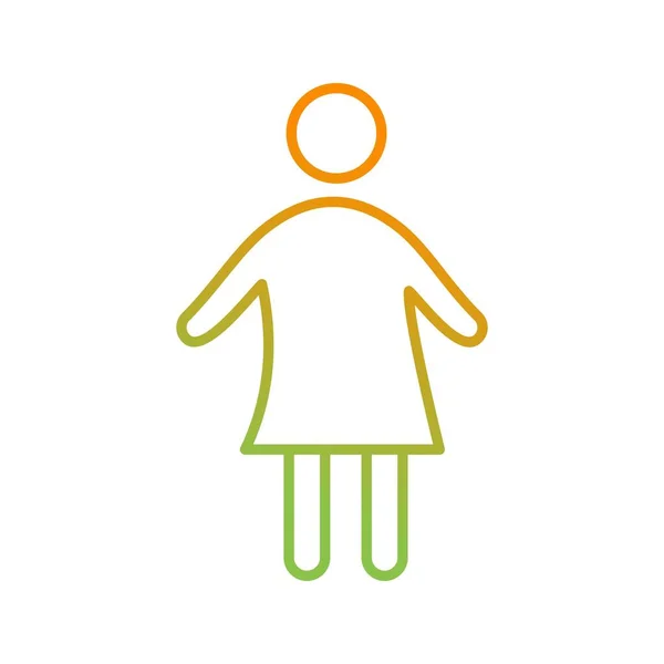 Einzigartiges Child Vector Line Icon — Stockvektor