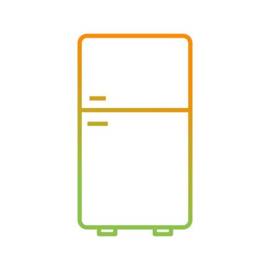 Eşsiz Buzdolabı Vektör Satırı Simgesi