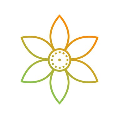 Eşsiz Çiçek Vektör Satırı Simgesi