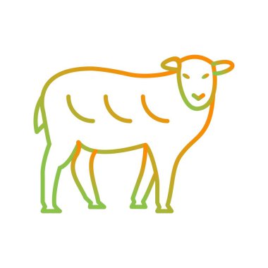 Koyun Eşsiz Vektör Satırı Simgesi