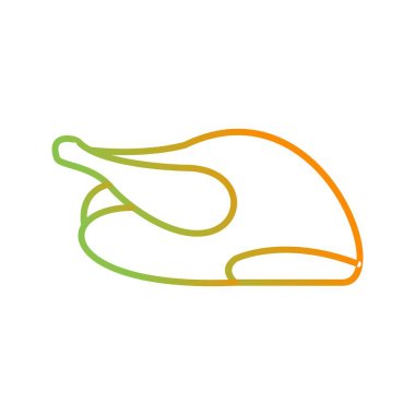 Eşsiz Kızarmış Tavuk Vektör Hattı Simgesi