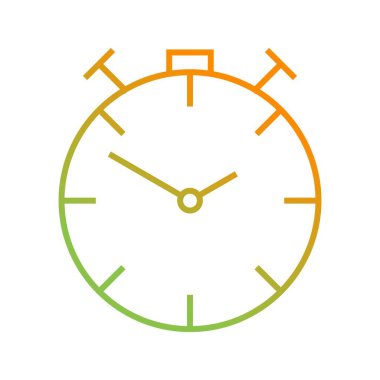 Eşsiz Saat Vektör Satırı Simgesi