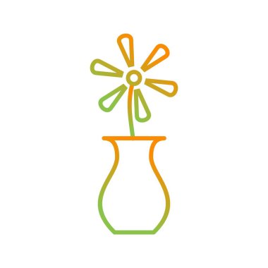 Eşsiz Vazo Vektör Satırı Simgesi