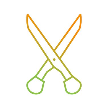 Eşsiz Makas Vektör Satır Simgesi