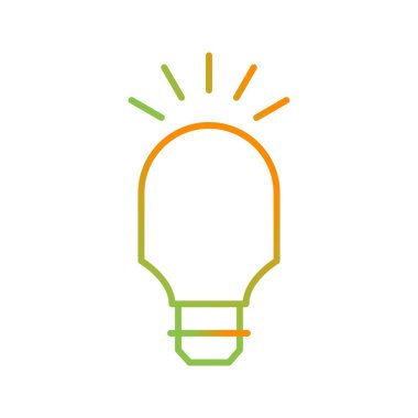 Eşsiz Ampul Vektör Satırı Simgesi