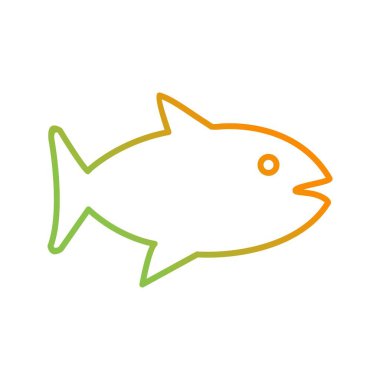 Benzersiz Balık Vektör Satırı Simgesi