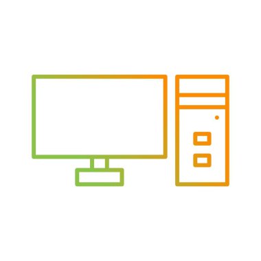 Eşsiz Bilgisayar Vektör Satırı Simgesi