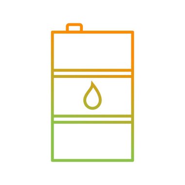 Benzersiz Petrol Varili Vektör Hattı Simgesi