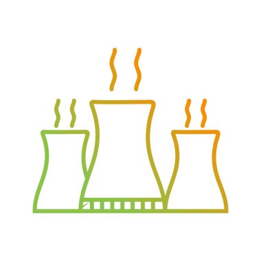 Eşsiz Nükleer Santral Vektör Hattı Simgesi