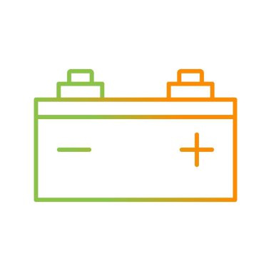 Benzersiz Batarya Vektör Satırı Simgesi