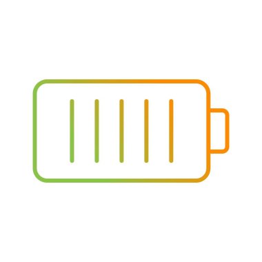 Benzersiz Batarya Vektör Satırı Simgesi