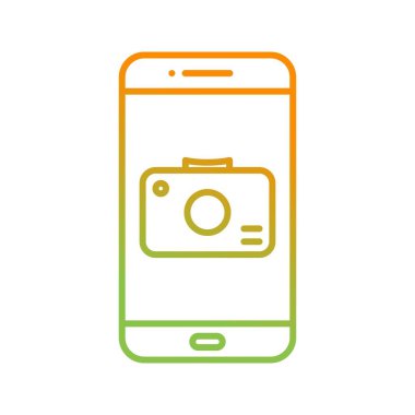 Eşsiz Kamera Uygulama Vektör Satır Simgesi