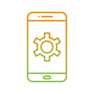 Eşsiz Ayarlar Vektör Satır Simgesi