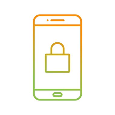 Eşsiz Kilitli Hesap Vektörü Satır Simgesi