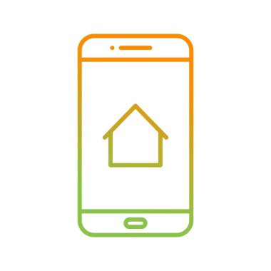 Eşsiz Ev Ekran Vektör Satırı Simgesi