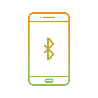 Eşsiz Bluetooth Bağlantı Vektörü Satır Simgesi