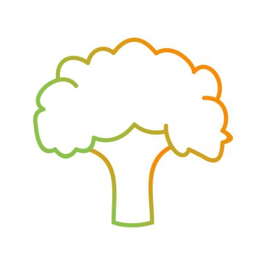 Eşsiz Brokoli Vektör Satır Simgesi