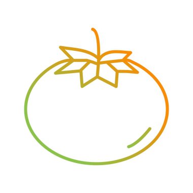 Eşsiz Domates Vektör Satır Simgesi