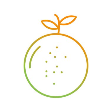 Benzersiz Mandarin Vektör Satır Simgesi