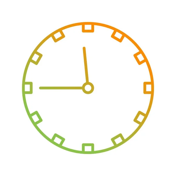 Icône Vectorielle Ligne Horloge Unique — Image vectorielle