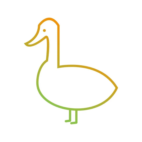 Einzigartiges Duck Vector Line Icon — Stockvektor