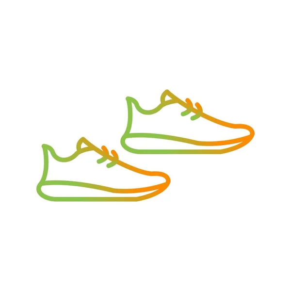 Einzigartige Jogger Schuhe Vector Line Icon — Stockvektor