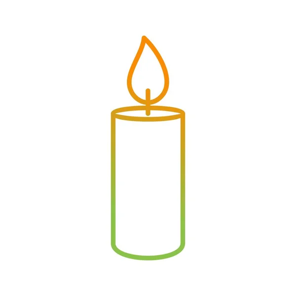 Einzigartiges Candle Line Vector Icon — Stockvektor