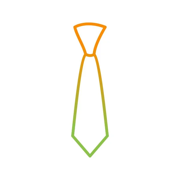 Icona Della Linea Vettoriale Cravatta Unica — Vettoriale Stock