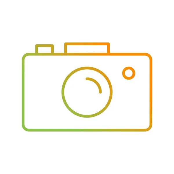 Unique Camera Vector Line Icon — Stock Vector