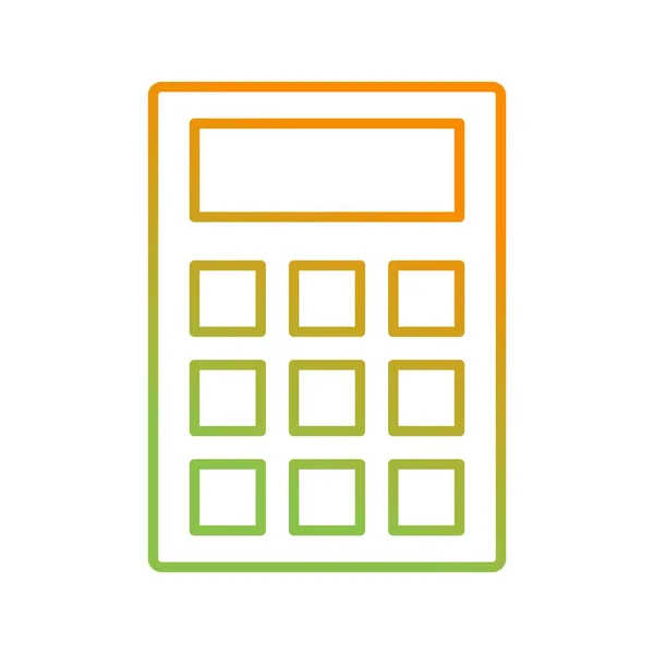 Unieke Calculator Vectorlijn Pictogram — Stockvector