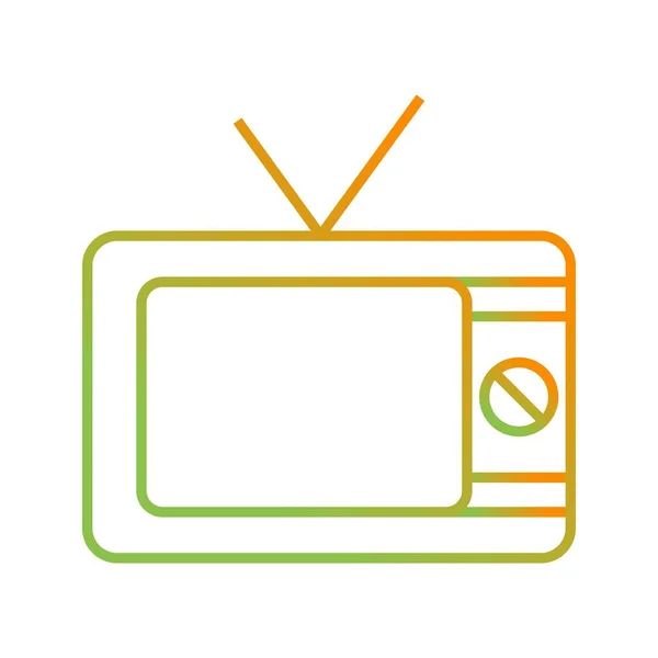 Unique Television Vector Line Icon — Stock Vector