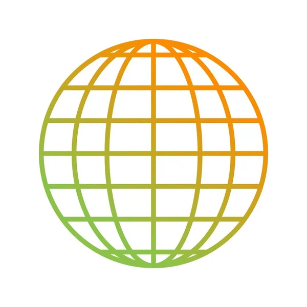 Icono Línea Vectorial Globe Único — Vector de stock