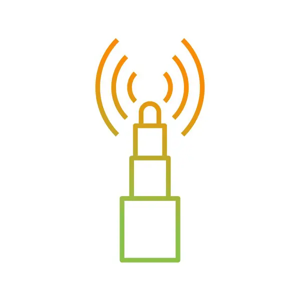 Unieke Beacon Vector Line Pictogram — Stockvector