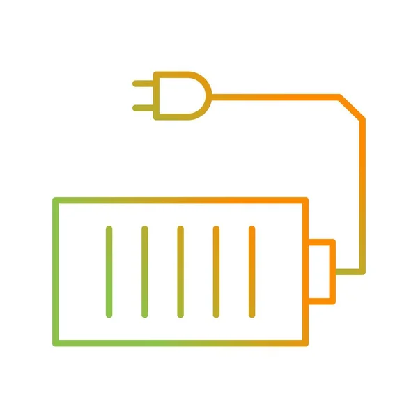 Unique Cell Plug Vector Line Icon — Stock Vector