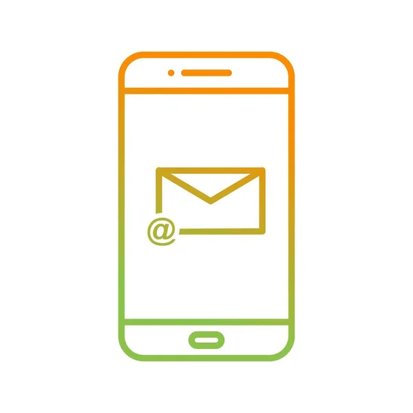 Único Mail App Vector Line Icon — Vector de stock