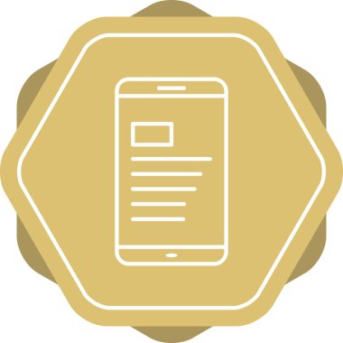 Eşsiz Çevrimiçi Gazete Vektör Satırı Simgesi