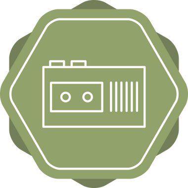 Benzersiz Haber İstasyonu Vektör Kabartma Simgesi