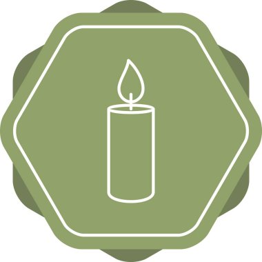 Benzersiz Mum Satırı Vektör Simgesi